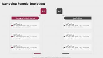 Managing Female Employees In Powerpoint And Google Slides Cpb