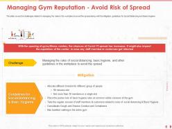 Managing Gym Reputation Avoid Risk Of Spread Basic Ppt Powerpoint Presentation File Graphic Tips