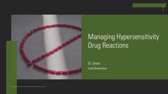 Managing Hypersensitivity Drug Reactions PPT Outline AT