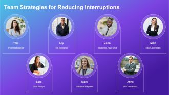 Managing Interruptions From Colleagues At Work PPT Demonstration AT Attractive Impactful