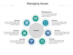 Managing issues ppt powerpoint presentation slides deck cpb