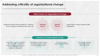 Managing Life At Workplace Addressing Criticality Of Organizational Change