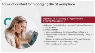 Managing Life At Workplace Powerpoint Presentation Slides Complete Deck Compatible Researched