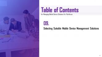 Managing Mobile Device Solutions For Workforce Powerpoint Presentation Slides