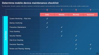 Managing Mobile Devices For Optimizing Determine Mobile Device Maintenance Checklist