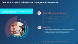 Managing Mobile Devices For Optimizing Determine Standard Mobile Device Management Components