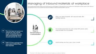 Managing Of Inbound Materials At Workplace Business Transformation Guidelines