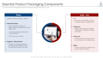 Managing product launch essential product packaging components