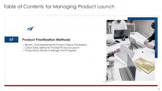 Managing product launch powerpoint presentation slides