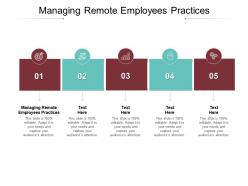 Managing remote employees practices ppt powerpoint presentation ideas tips cpb