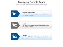 Managing remote team ppt powerpoint presentation file images cpb