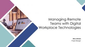 Managing Remote Teams With Digital Workplace Technologies PPT Mockup AT