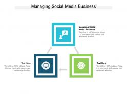 Managing social media business ppt powerpoint presentation infographic cpb