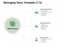 Managing Stress Template Work Organization Ppt Powerpoint Presentation Pictures