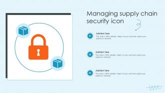 Managing Supply Chain Security Icon