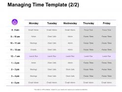 Managing time meetings ppt powerpoint presentation file inspiration