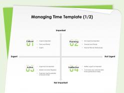 Managing time template become threat ppt powerpoint presentation visual aids slides