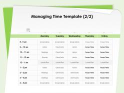Managing Time Template Time Management Focus Ppt Powerpoint Presentation Good