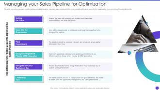 Managing Your Sales Pipeline For Optimization Sales Pipeline Management Strategies