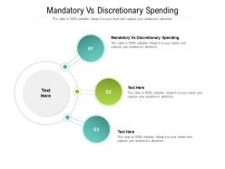 Mandatory vs discretionary spending ppt powerpoint presentation file template cpb