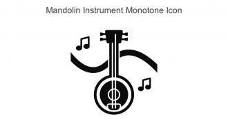 Mandolin Instrument Monotone Icon In Powerpoint Pptx Png And Editable Eps Format