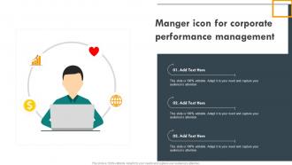 Manger Icon For Corporate Performance Management