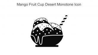 Mango Fruit Cup Desert Monotone Icon In Powerpoint Pptx Png And Editable Eps Format