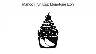 Mango Fruit Cup Monotone Icon In Powerpoint Pptx Png And Editable Eps Format