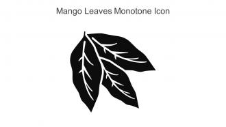 Mango Leaves Monotone Icon In Powerpoint Pptx Png And Editable Eps Format