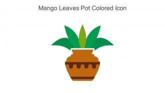 Mango Leaves Pot Colored Icon In Powerpoint Pptx Png And Editable Eps Format