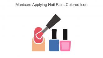 Manicure Applying Nail Paint Colored Icon In Powerpoint Pptx Png And Editable Eps Format
