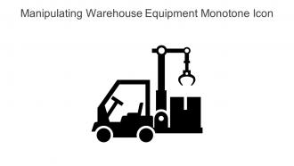 Manipulating Warehouse Equipment Monotone Icon In Powerpoint Pptx Png And Editable Eps Format