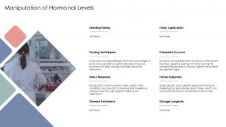 Manipulation Of Hormonal Levels Phytohormones PPT Presentation ST AI SS