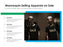 Mannequin selling apparels on sale