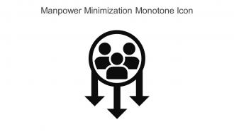 Manpower Minimization Monotone Icon In Powerpoint Pptx Png And Editable Eps Format
