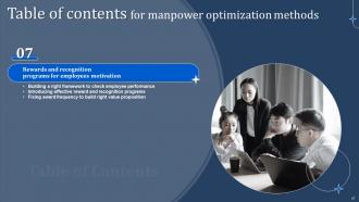 Manpower Optimization Methods Powerpoint Presentation Slides Visual Designed