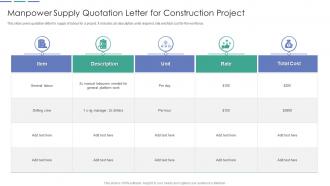 Manpower Supply Quotation Letter For Construction Project Manpower Supply Quotation Letter For Construction Project