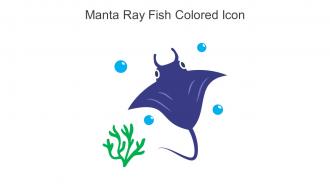Manta Ray Fish Colored Icon In Powerpoint Pptx Png And Editable Eps Format