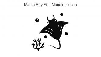 Manta Ray Fish Monotone Icon In Powerpoint Pptx Png And Editable Eps Format