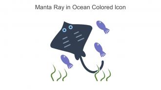 Manta Ray In Ocean Colored Icon In Powerpoint Pptx Png And Editable Eps Format