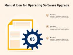 Manual icon for operating software upgrade