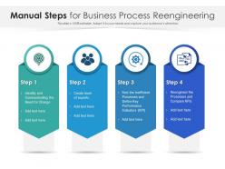 Manual steps for business process reengineering