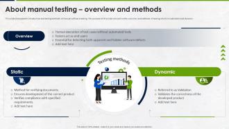 Manual Testing Strategies For Quality About Manual Testing Overview And Methods