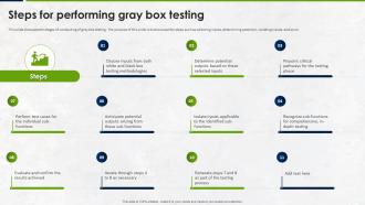 Manual Testing Strategies For Quality Steps For Performing Gray Box Testing