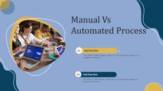 Manual Vs Automated Process Ppt Powerpoint Presentation Infographics Graphics Design