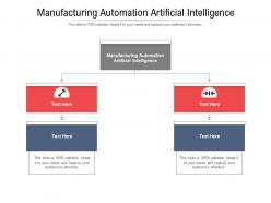 Manufacturing automation artificial intelligence ppt powerpoint presentation demonstration cpb