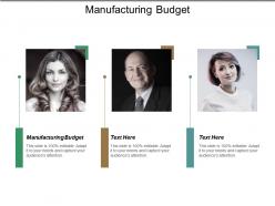 Manufacturing budget ppt powerpoint presentation file display cpb