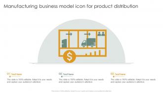 Manufacturing Business Model Icon For Product Distribution