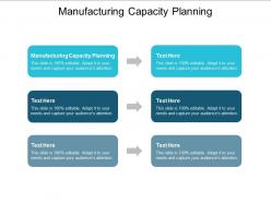 Manufacturing capacity planning ppt powerpoint presentation show template cpb