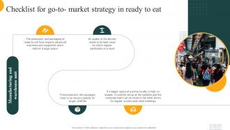 Manufacturing Checklist For Go To Market Strategy Convenience Food Industry Report